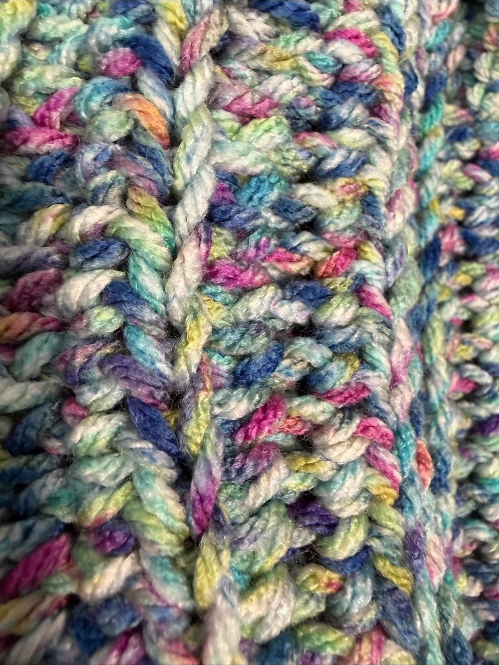 Handmade Crochet Fingerless Gloves Multicolor Cozy Wrist Warmers